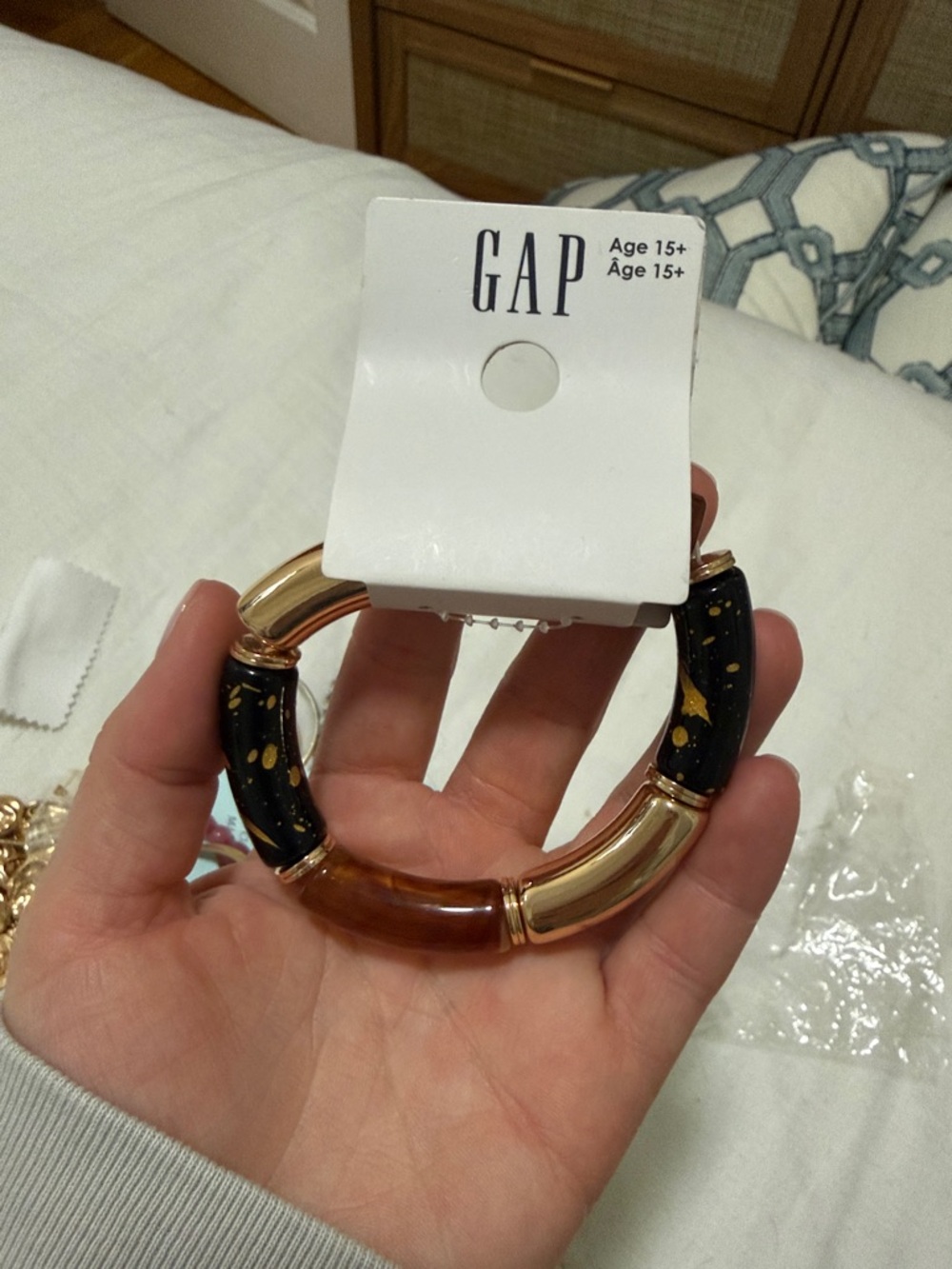 GAP Women's Black, Brown & Gold Segment Bangle
